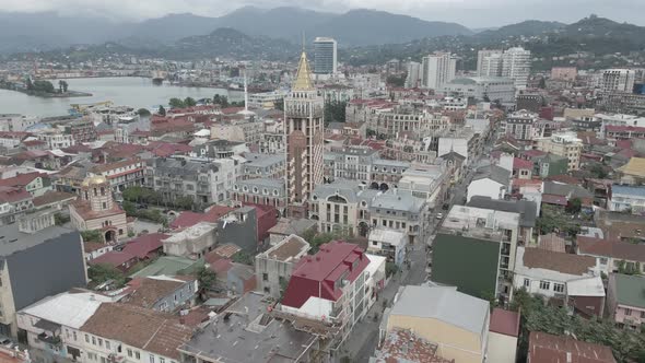Aerial view of Piazza Batumi. Georgia 2020 summer alt