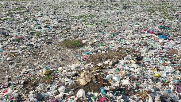 Dump Of Plastic And Cellophane Which Are Not Processed Aerial Shot Close Up alt