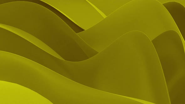 3d Abstract Colorful Shapes Wave Yellow