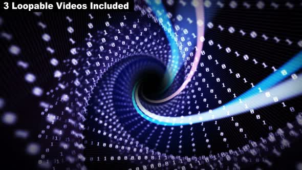 Binary Numbers Technology Tunnel Package (3 Videos) alt
