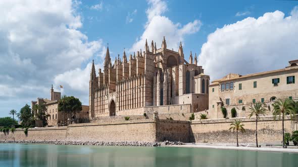 Palma De Mallorca Spain / The South East Side of the Catedral Basilica alt