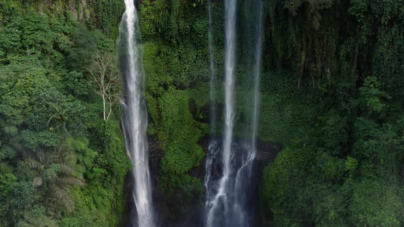 Moving Towards Two Large Waterfalls