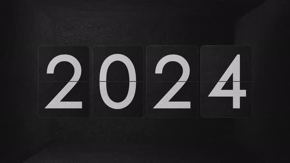 Flip Clock Switches From Year 2022 To 2029 Dark Space Box