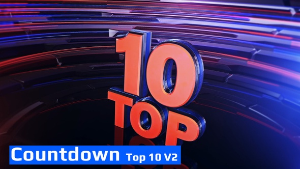 Countdown Top 10 V2, Motion Graphics | VideoHive