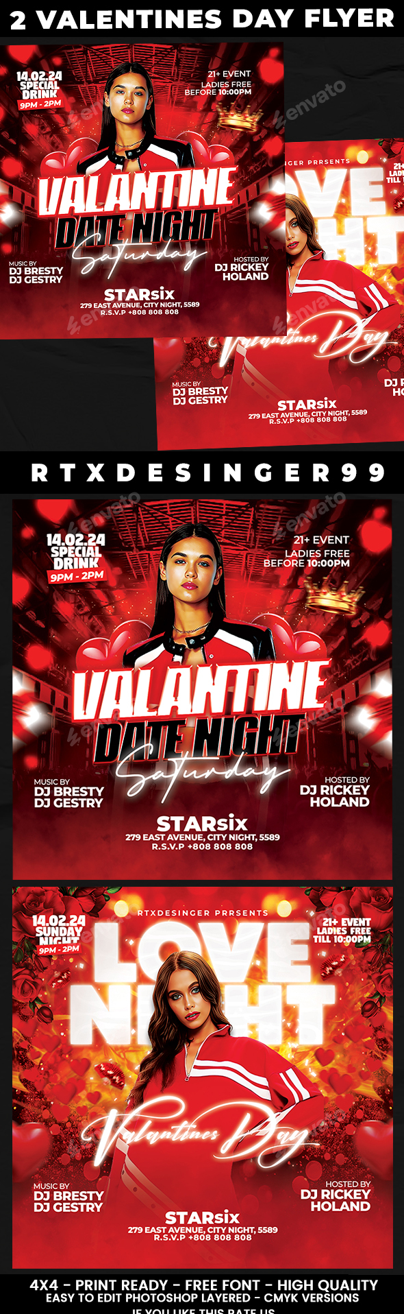 Valentines Day Flyer Bundle