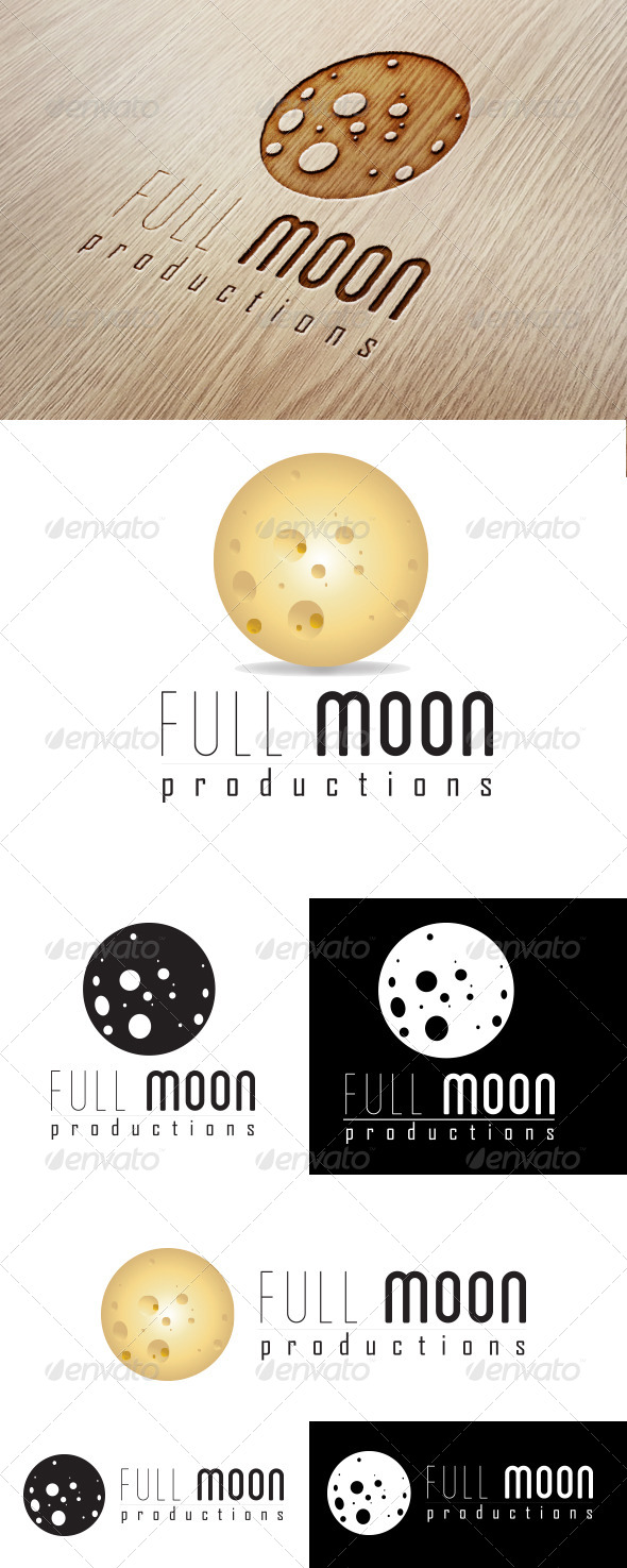 Full Moon Production Logo - Nature Logo Templates
