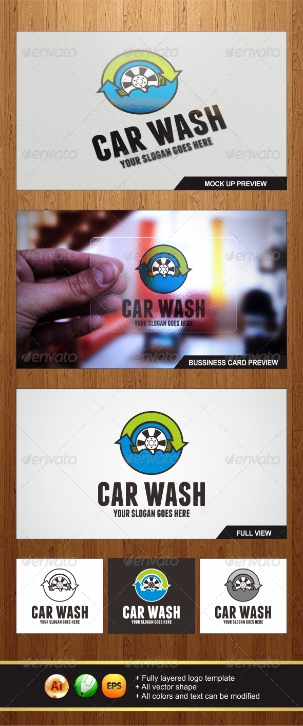 Car Wash Logo - Symbols Logo Templates