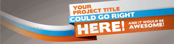 3D Ribbon Banner - Miscellaneous Conceptual