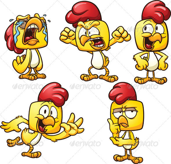 Cartoon Chicken - Animals Characters