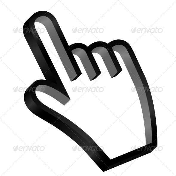 Mouse Hand Cursor Vector Illustration - Computers Technology