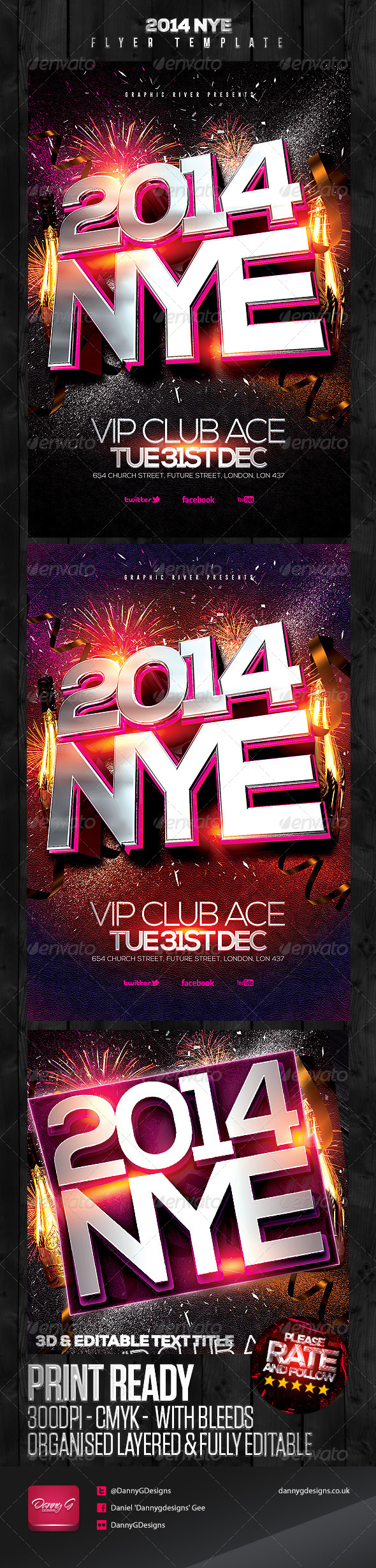2014 NYE Flyer Template - Clubs & Parties Events
