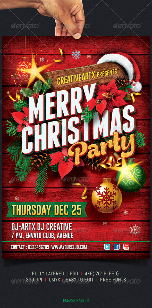Christmas Party Flyer by creativeartx  GraphicRiver