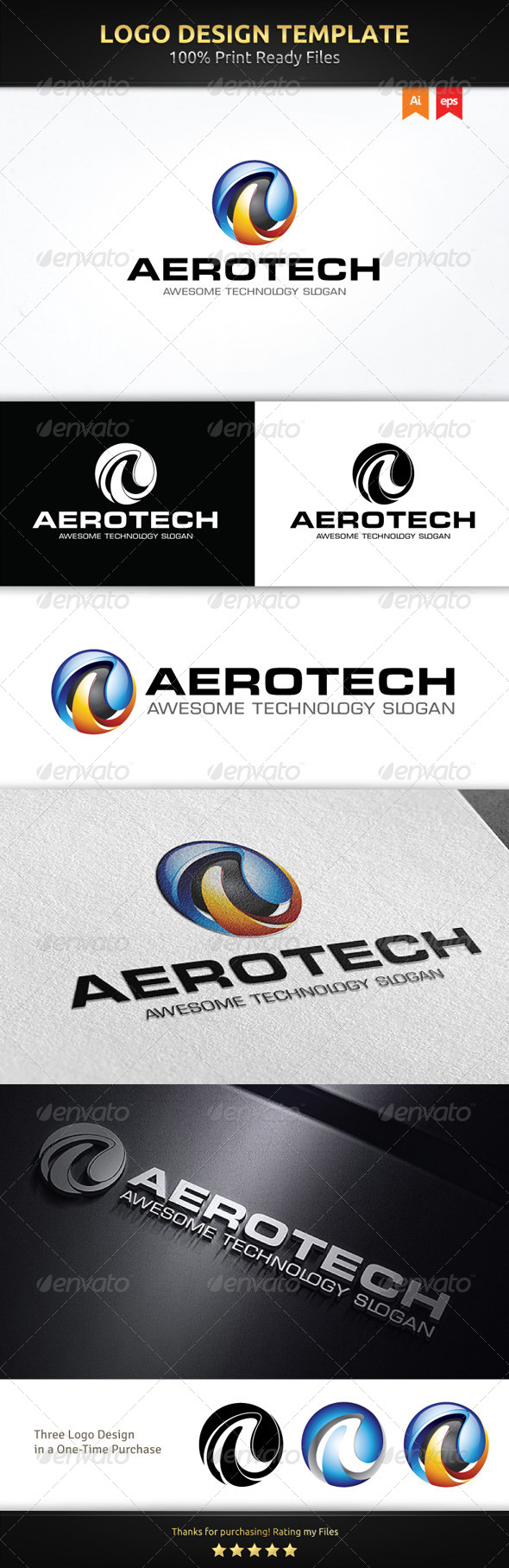A Sphere Logo Template - 3d Abstract
