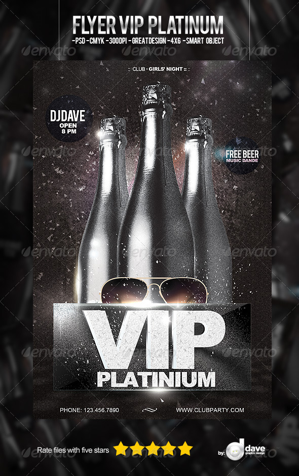 Flyer VIP Platinum - Clubs & Parties Events