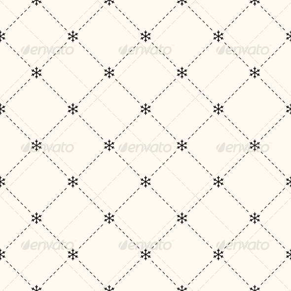 Vector Seamless Winter Retro Pattern - Patterns Decorative