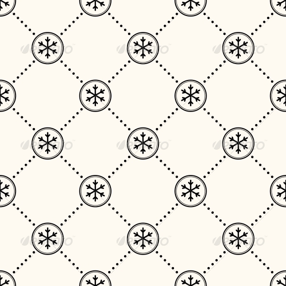 Vector Seamless Winter Retro Pattern - Patterns Decorative