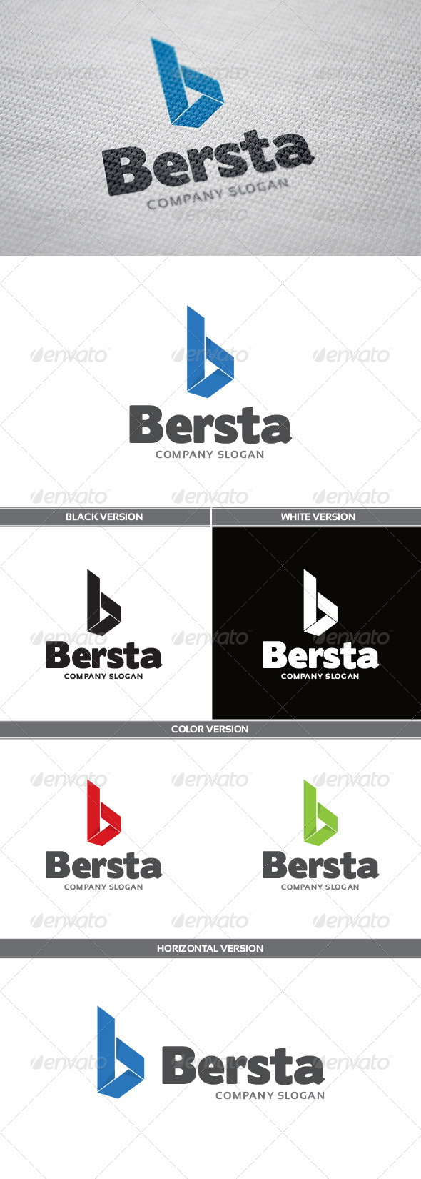 Bersta Logo - Letters Logo Templates