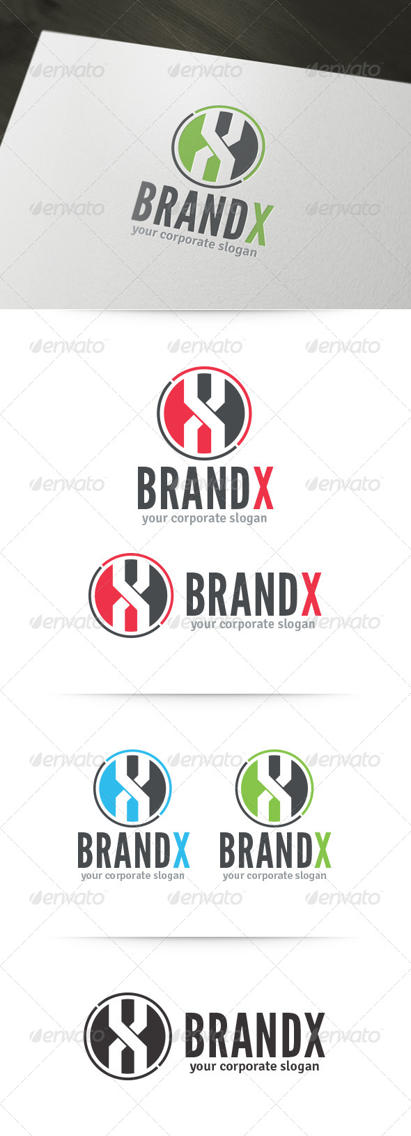 Brand X - Letter Logo - Letters Logo Templates