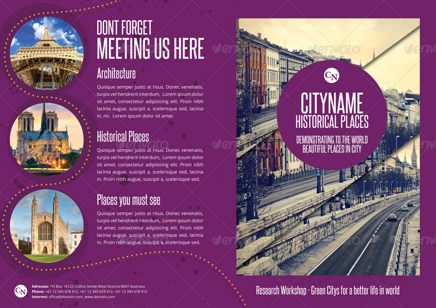 History City Guide Template Brochure by Braxas | GraphicRiver