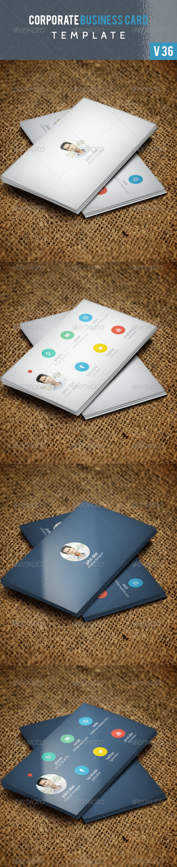 Corporate Business Card V 36 - Corporate Business Cards