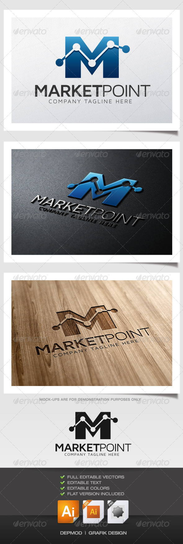 Market Point Logo - Letters Logo Templates