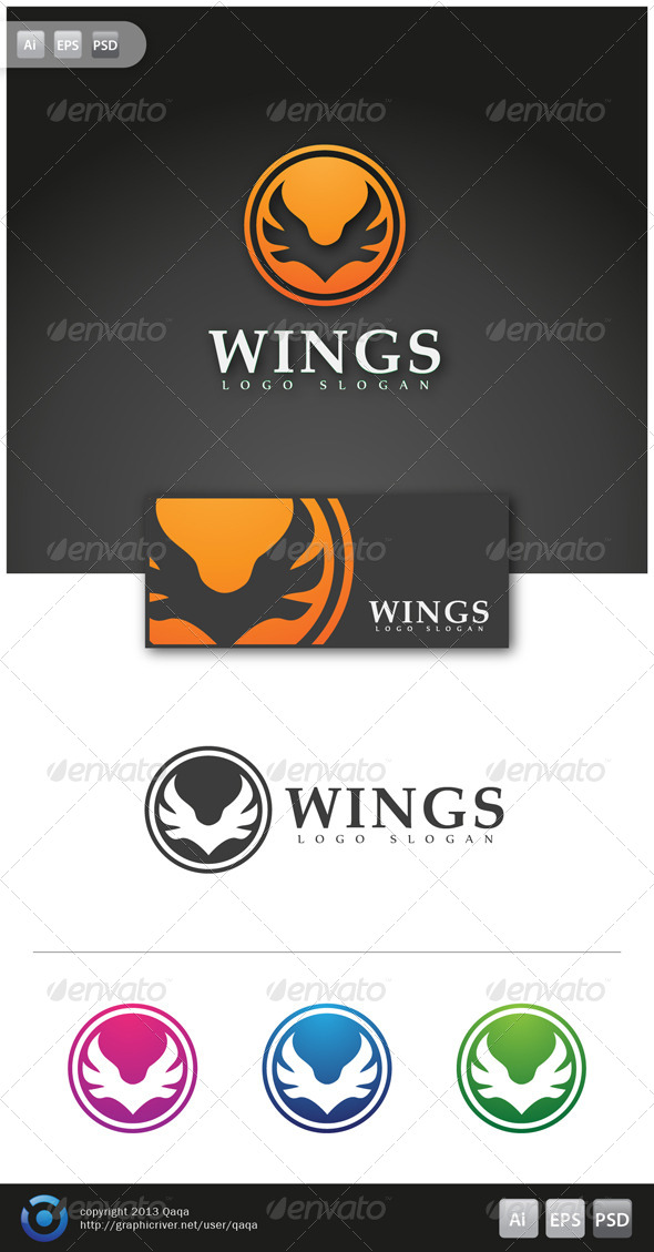 Wings Logo - 02 - Logo Templates