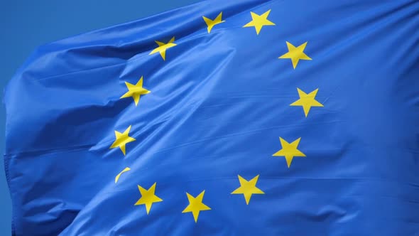 European flag waving in the wind alt