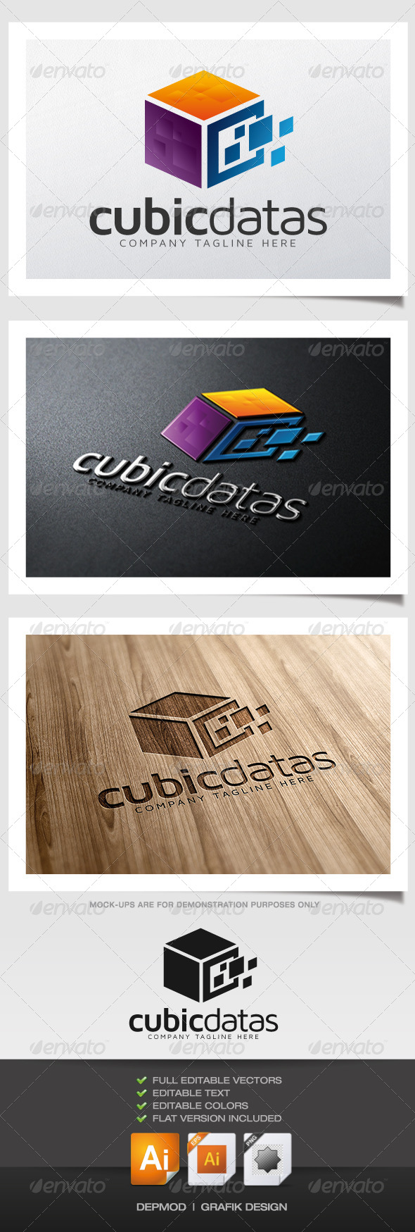 Cubic Datas Logo - Abstract Logo Templates