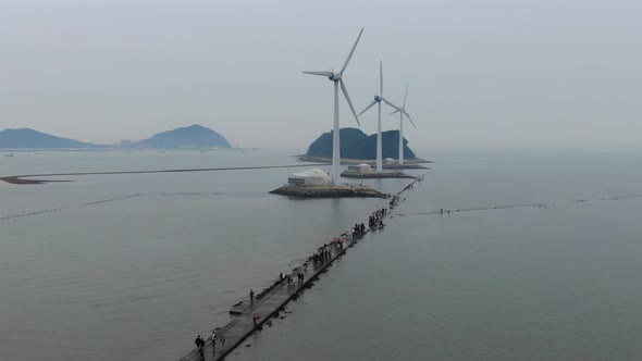Wind Power Plant Tando Port Gyeonggi Do Korea