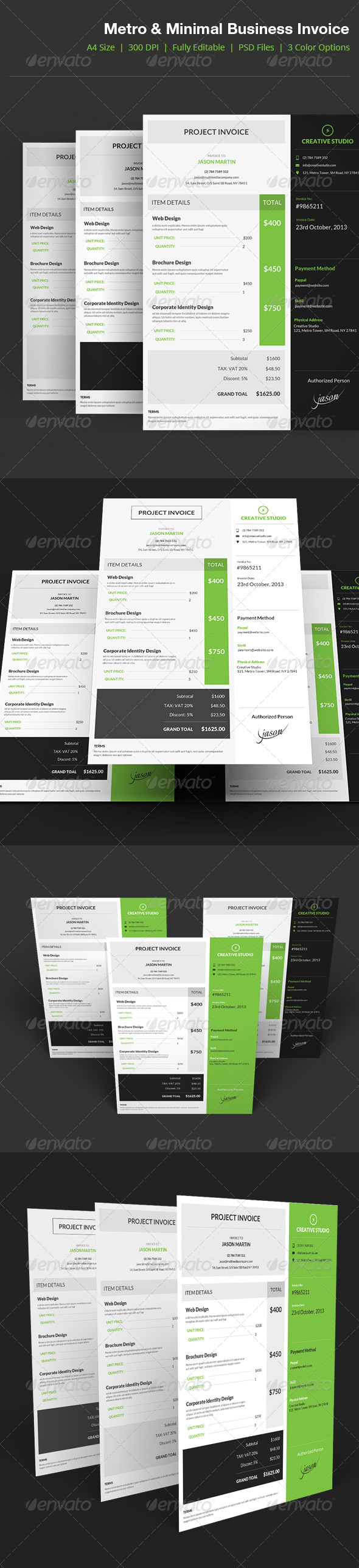 Metro Style Business Invoice - 04 - Proposals & Invoices Stationery