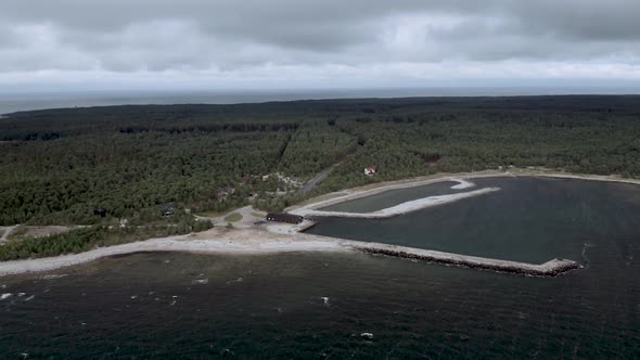 Aerial View Of Forest In Hiiumaa Island