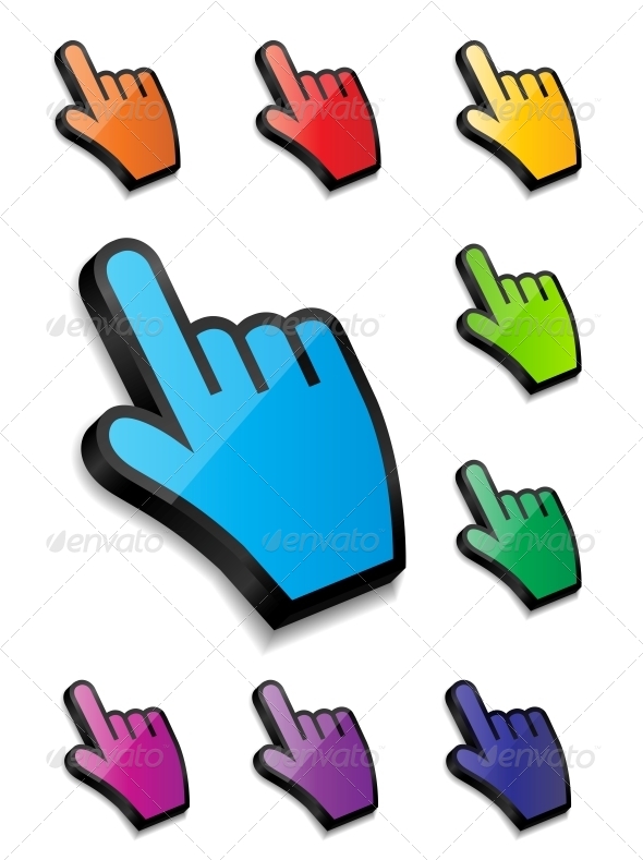 Mouse Hand Cursor Vector Illustration - Computers Technology