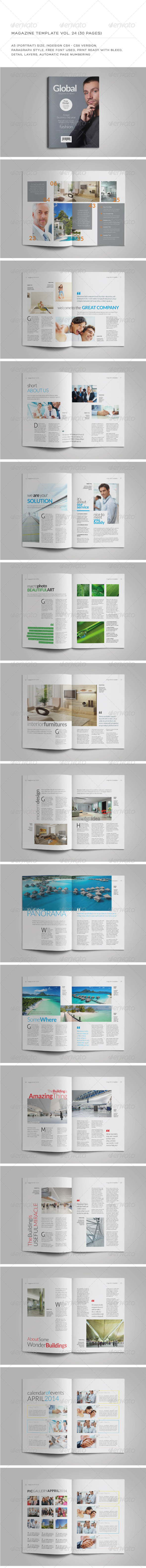 A5 Portrait 30 Pages MGZ (Vol. 24) - Magazines Print Templates