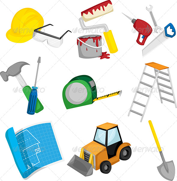 Construction Icons - Objects Vectors