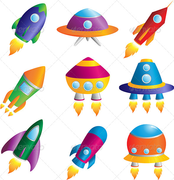 Rockets Icons - Objects Vectors