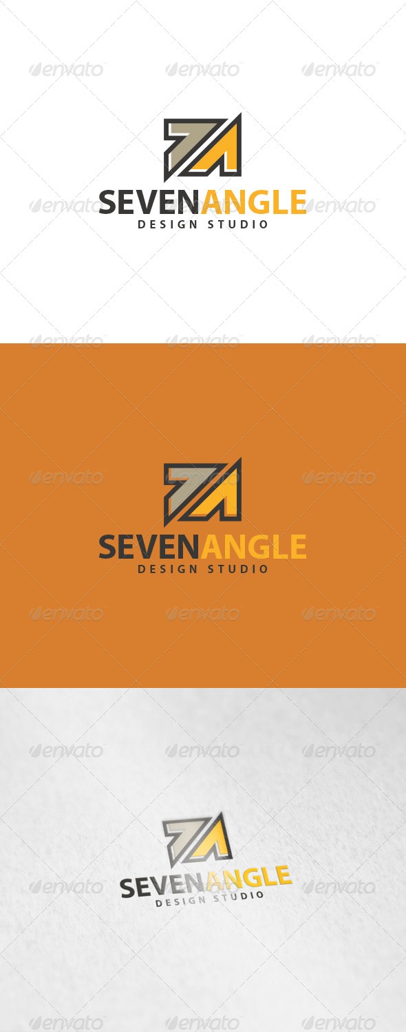 Seven Angle Logo - Numbers Logo Templates