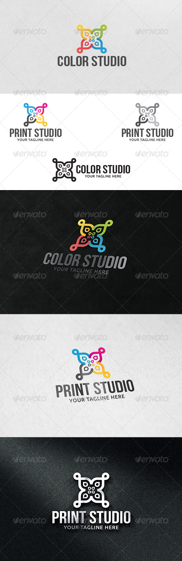 Print Studio - Logo Template - Vector Abstract