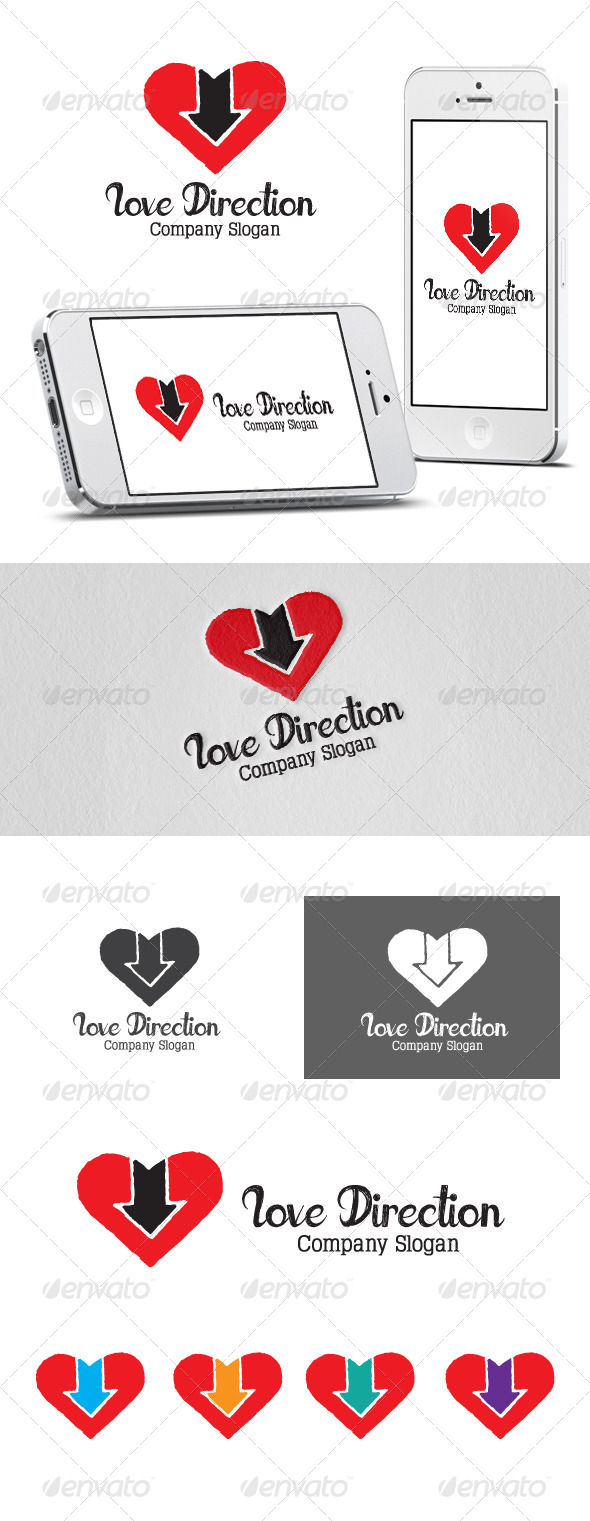 Love Direction - Abstract Logo Templates