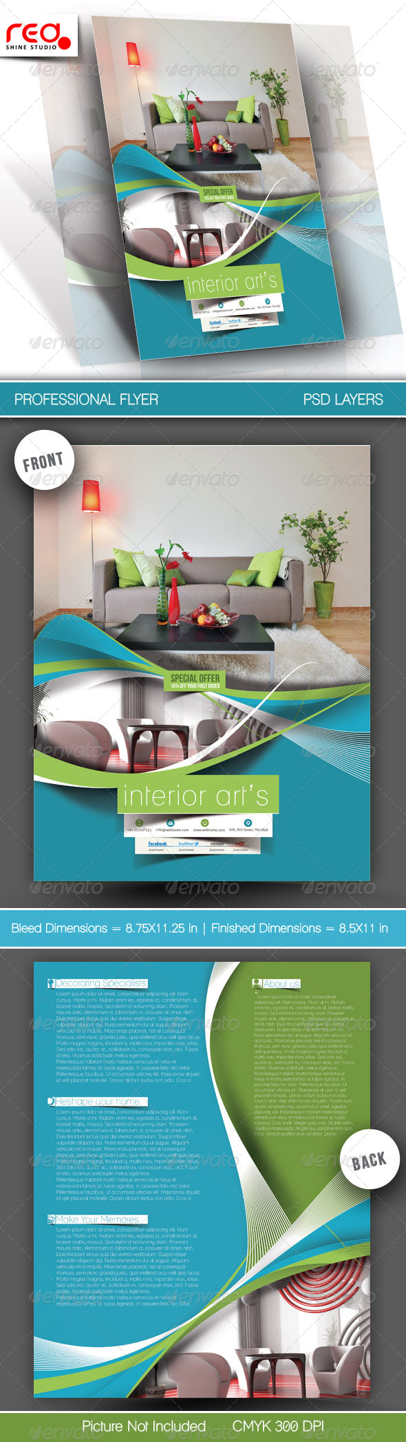 Architecture & Interior Designer Flyer Template - Corporate Flyers
