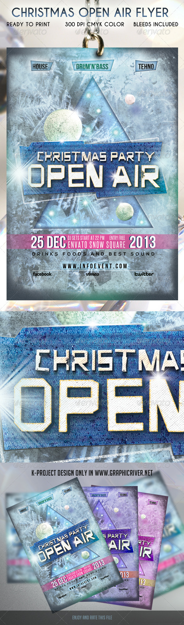 Christmas Open Air Flyer - Clubs & Parties Events