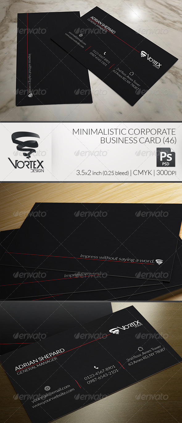 Minimalistic Corporate Business Card - Corporate Business Cards