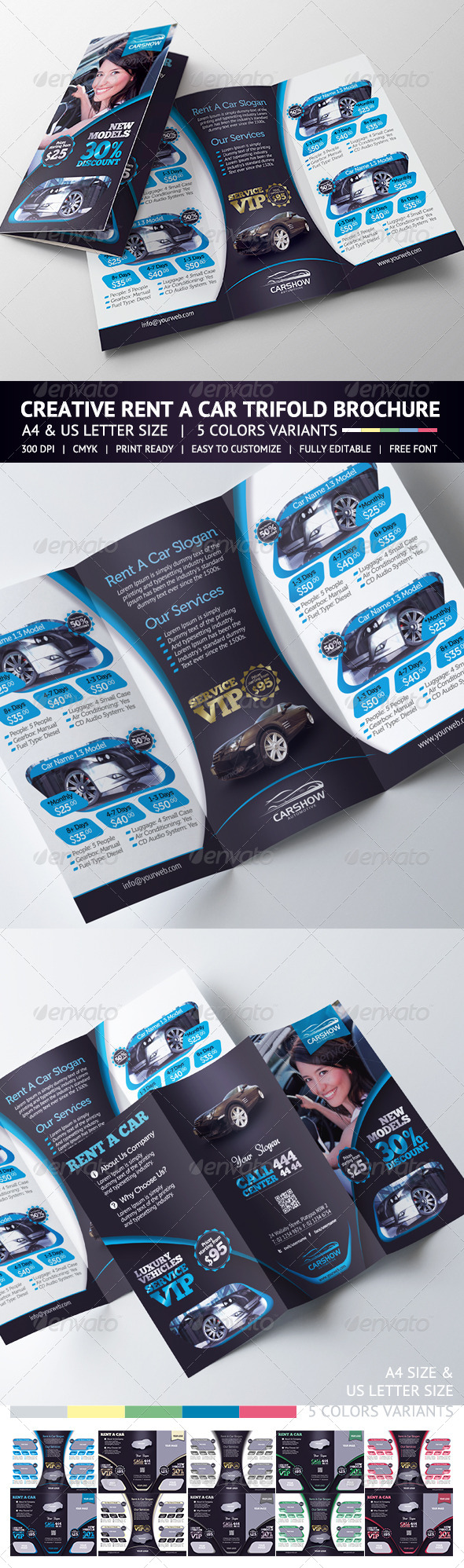 Rent A Car Trifold Brochure - Corporate Brochures