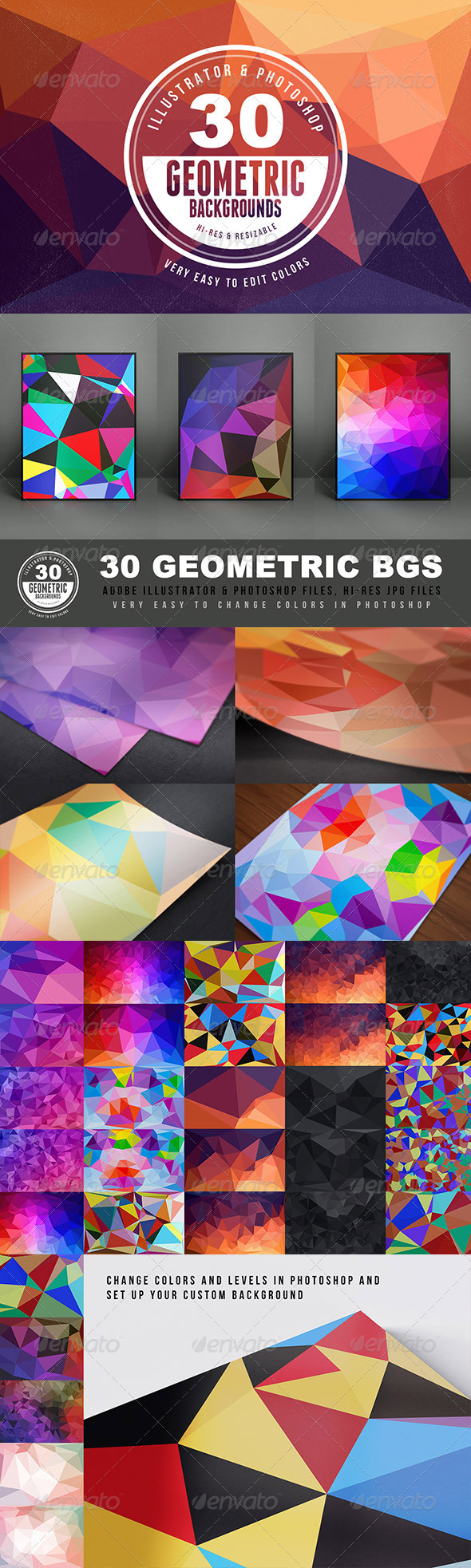 Geometric Backgrounds or Textures - Abstract Backgrounds