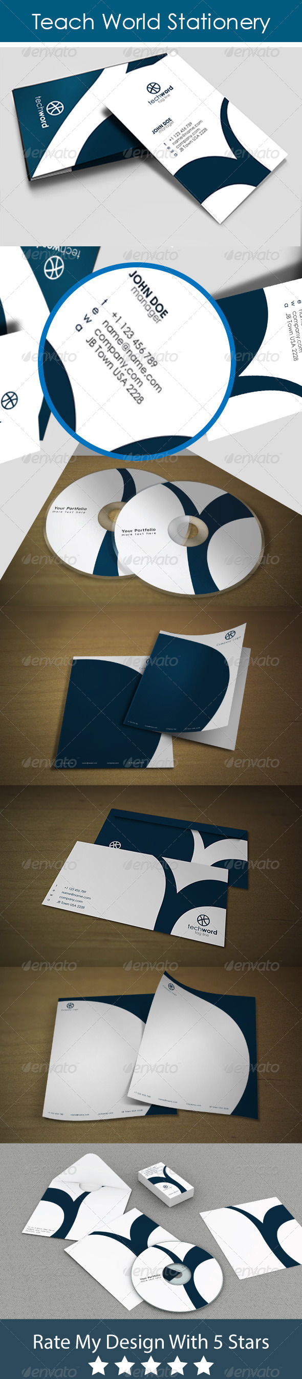 Tech Word Style Stationery - Stationery Print Templates
