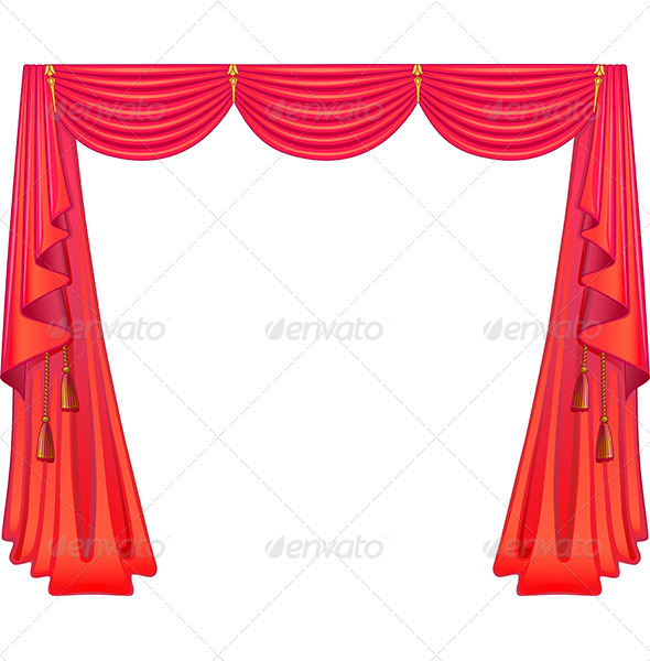 Scarlet Curtains - Backgrounds Decorative