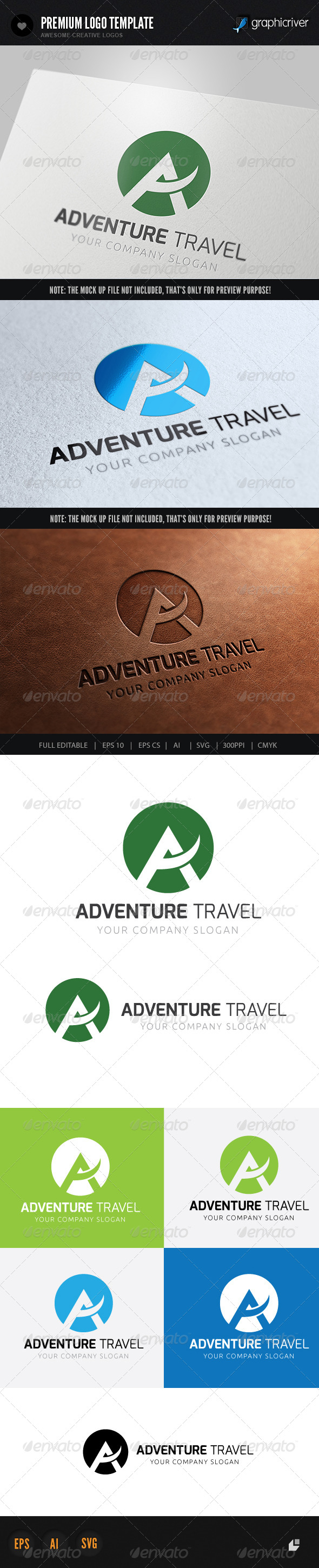 Adventures Travel - Letters Logo Templates