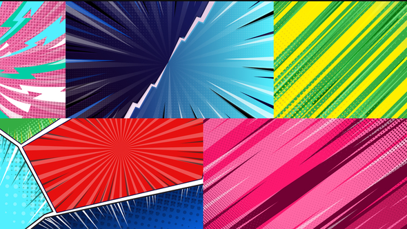 Comic Background Loop After Effect, After Effects Project Files | VideoHive