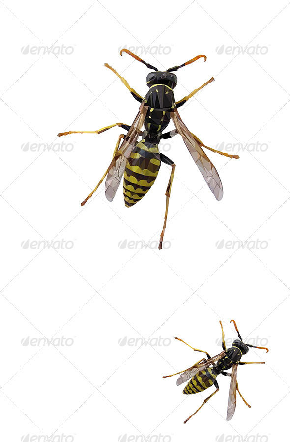 Bee Vector Triangled - Animals Characters