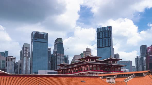 Buddha Tooth Relic Temple in Chinatown in Singapore,