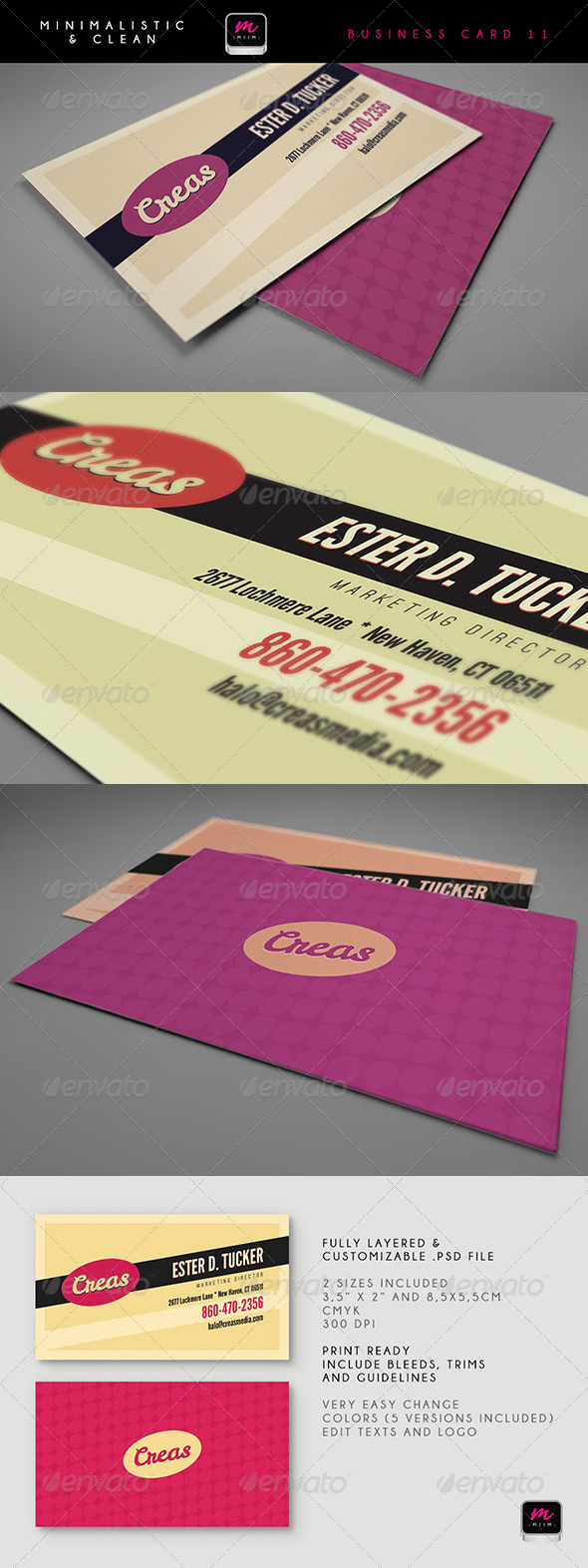Clean Business Card Template 11 - Creative Business Cards